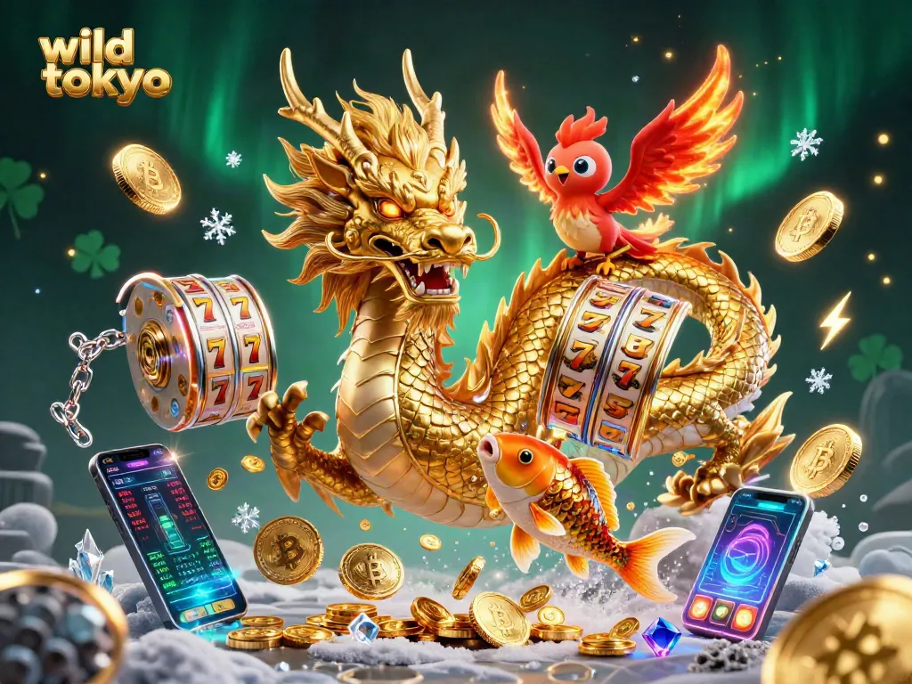 Experience wild tokyo's vibrant casino world with slot reels and energetic 3D characters.